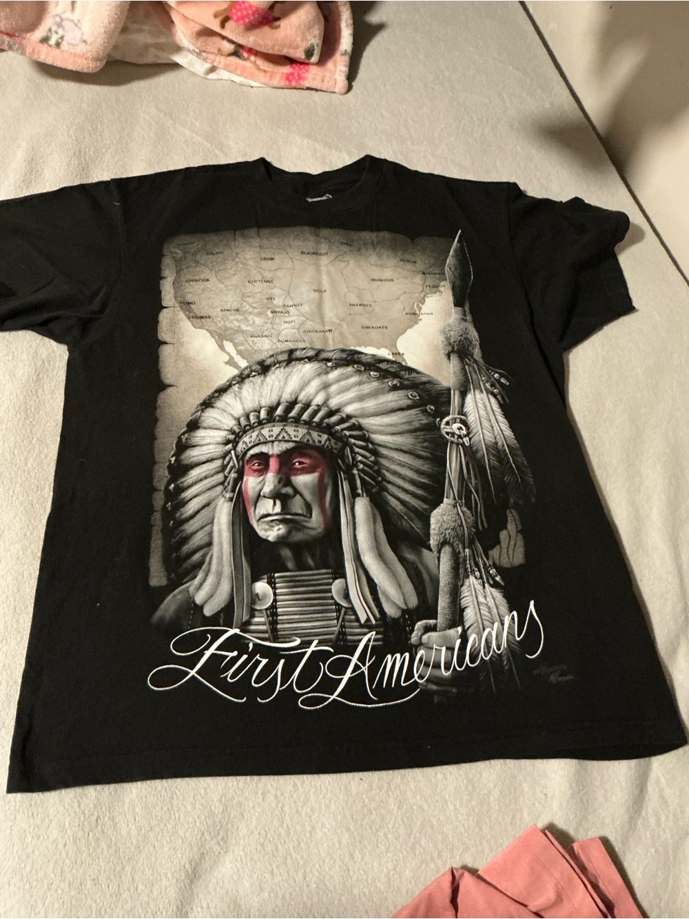 Black 'First Americans' Graphic Tee - Men's Shirt
